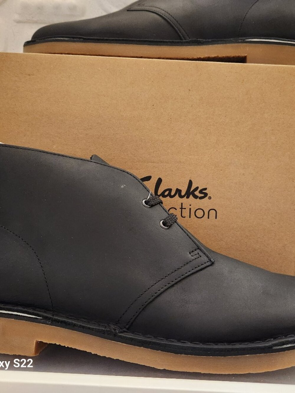 Clarks Bushacre 3 Chukka Boots. Black Leather. Size 12. Men's